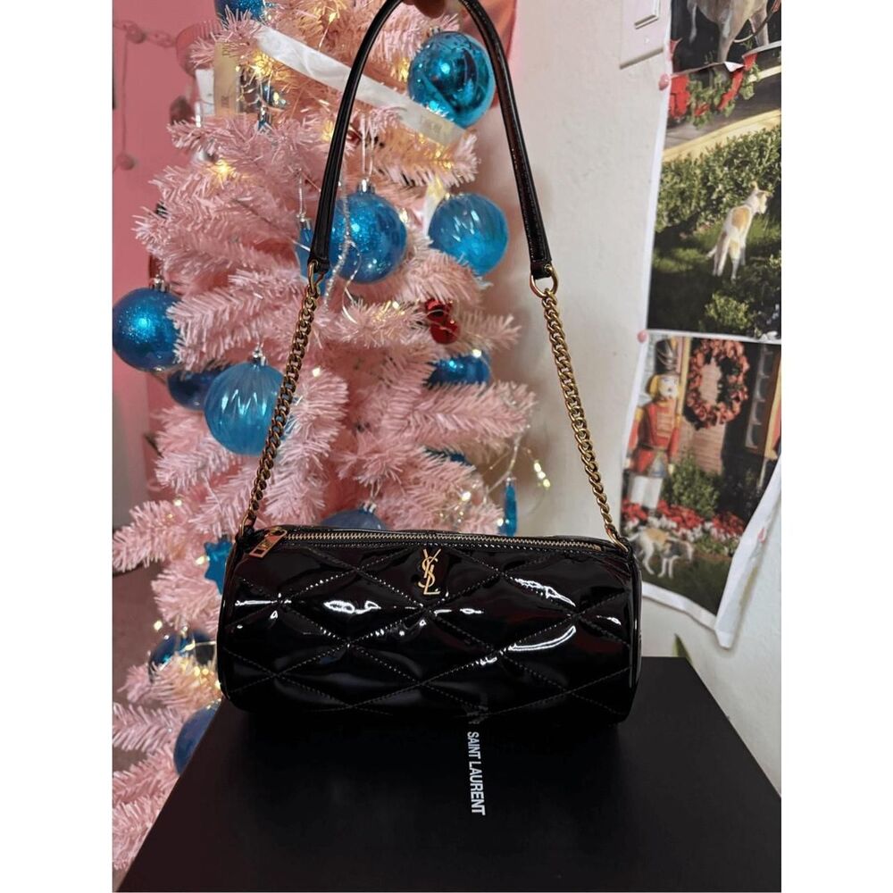 Yves-saint-laurent Women's Black and Gold Bag